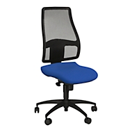 Siège de bureau Syncro Net Topstar, mécanisme synchrone, sans accoudoirs, dossier en filet, assise spéciale soutien du bassin, bleu