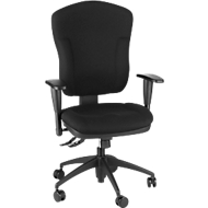 Siège de bureau WELLNESS 300, mécanisme synchrone, avec accoudoirs, dossier très haut