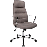 Siège de direction CHAIRMAN Topstar, avec accoudoirs, tissu, brun