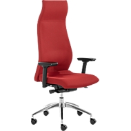 Siège de direction ENERGY, avec accoudoirs, mécanisme synchrone, revêtement CLIMATEX®, rouge