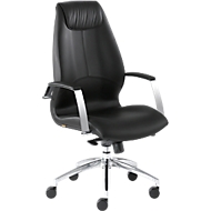 Siège de direction Wave, avec accoudoirs, noir/noir