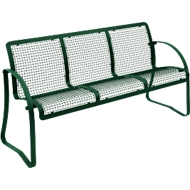 Sitzbank Augsburg, 3 Sitzplätze, moosgrün