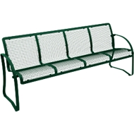 Sitzbank Augsburg, 4 Plätze, moosgrün