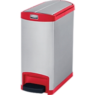 Slim Jim Step-ON Tretabfallbehälter, aus Edelstahl, 30 Liter, rot