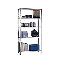 Steckregal, H 2000 x B 1000 x T 350 mm, verzinkt