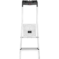 Stufen-Stehleiter Hailo L60, EN 131, mit Multifunktionsschale & Gelenkschutz, bis 150 kg, 3 Stufen