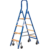 Stufenstehleiter Multicolor, doppelseitig besteigbar, 4 Stufen