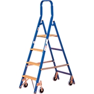 Stufenstehleiter Multicolor, einseitig besteigbar, 4 Stufen