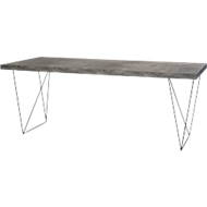 Table de réunion Beton, largeur 2000 mm, armature noire