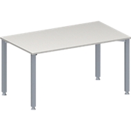 Table de réunion MODENA FLEX, hauteur ajustable, en forme de rectangle, 4 pieds avec tubes carrés, l. 1400 x P 800 mm, gris clair