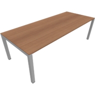 Table de réunion SOLUS PLAY, 4 pieds, hauteur ajustable, l. 2400 x P 1000 mm, cerisier Romana