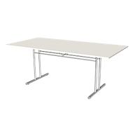 Table de réunion Toledo, rectangulaire, pied-T, l. 2000 x P 1000 x H 720 mm, blanc