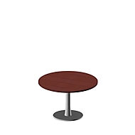 Table de réunion X-TIME-WORK, rond, 1200 x H 740 mm, coloris wengé/blanc