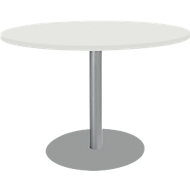 Tisch mit Tellerfuß, ø 1200 x H 617-817 mm, weiß