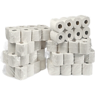 Toilettenpapier, 2-lagig, 64 Rollen mit jeweils 250 Blatt, Zellstoff, naturweiß