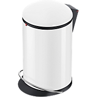 Tretmülleimer Hailo Harmony M, 12 l, rund, Soft-Close-Deckel, Stahlblech, weiß
