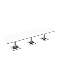Vergadertafel Quandos 3-delig, B 3500 x D 1000 mm, wit