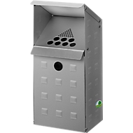 Wandascher mit Dach, Alu eloxiert