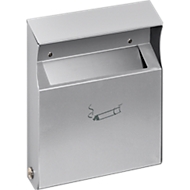 Wandascher mit Schutzdach, silber