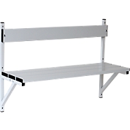 Wandbank, Alu, L 1015 mm, lichtgrau (RAL 7035)