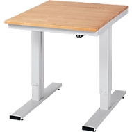 Werktisch Serie adlatus 300, Buche-Massiv-Platte, B 750 x T 1000 x H 720 - 1120 mm