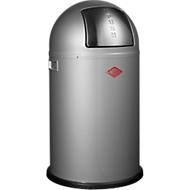 Wesco Abfalleimer Pushboy junior, Inhalt 22 L, mit Deckel, silber