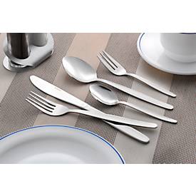  24-tlg Besteckset für 6 Pers., Edelstahl 18/0 poliert, Klingenstahlmesser trowalisiert, Stone-Wash