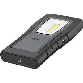  ANSMANN WL400R Slim LED Arbeitsleuchte, 400 Lumen, IP65, Stoßfest, Li-Po Akku, Magnetfuß, Gürtelclip, schwarz