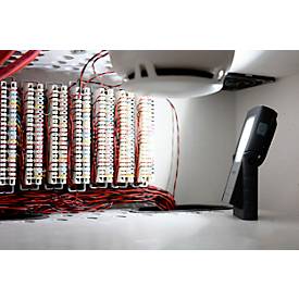  ANSMANN WL400R Slim LED Arbeitsleuchte, 400 Lumen, IP65, Stoßfest, Li-Po Akku, Magnetfuß, Gürtelclip, schwarz