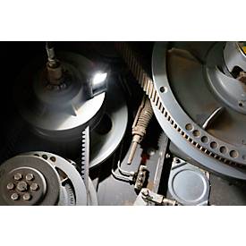  ANSMANN WL400R Slim LED Arbeitsleuchte, 400 Lumen, IP65, Stoßfest, Li-Po Akku, Magnetfuß, Gürtelclip, schwarz