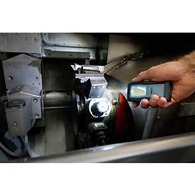  ANSMANN WL400R Slim LED Arbeitsleuchte, 400 Lumen, IP65, Stoßfest, Li-Po Akku, Magnetfuß, Gürtelclip, schwarz