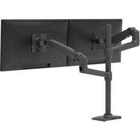  Dual Monitorarm Ergotron LX 45-509-224, für 2 Monitore, bis 40″, bis 20 kg, VESA Halterung, höhenverstellbar, schwarz
