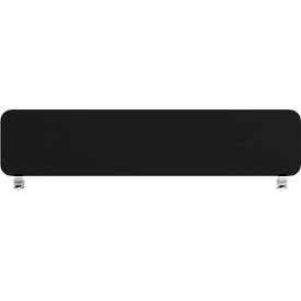  Flex Auftisch-Akustikwand, Aluminiumrahmen, 40 mm Wandstärke, inkl. Adapter, B 1000 x H 600 mm, schwarz