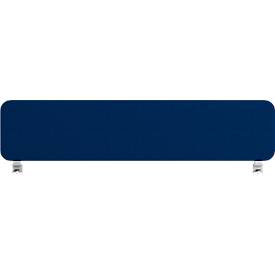  Flex Auftisch-Akustikwand, Aluminiumrahmen, 40 mm Wandstärke, inkl. Adapter, B 2000 x H 600 mm, dunkelbau