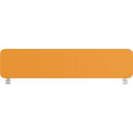  Flex Auftisch-Akustikwand, Aluminiumrahmen, 40 mm Wandstärke, inkl. Adapter, B 2000 x H 600 mm, gelb