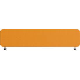  Flex Auftisch-Akustikwand, Aluminiumrahmen, 40 mm Wandstärke, inkl. Adapter, B 800 x H 600 mm, gelb