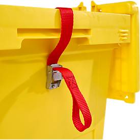  Gefahrgutbehälter SSI Schäfer, für Lithium-Ionen-Akkus seCon KMB-DH627 GGV, mit Deckel, L 600 x B 400 x H 307 mm, aus Polypropylen, gelb