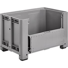  Industriebox, mit 4 Füßen, geschlossen m. Entnahmeklappe, 470 Liter