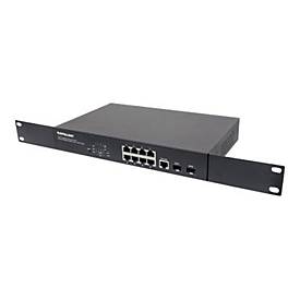 "Intellinet 8-Port Gigabit Ethernet PoE+ Web-Managed Switch with 2 SFP Ports, IEEE 802.3at/af Power over Ethernet (PoE+/