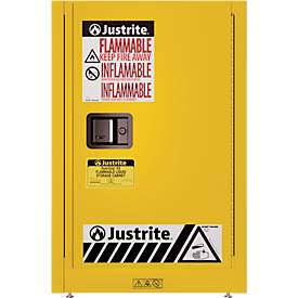  Justrite FM-Sicherheitsschrank Compac Sure-Grip® EX, für entzündbare Flüssigkeiten, bis 45 Liter, selbstschließende Türen, gelb