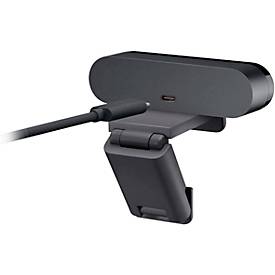  Logitech® Webcam ConferenceCam BRIO, 4K UHD, 5-fach Zoom, Winkel einstellbar, Autofokus, 2 Mikrofone, Blende & Clip