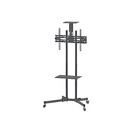 "Manhattan TV & Monitor Mount, Trolley Stand, 1 screen, Screen Sizes: 37-65", Black, VESA 200x200 to 600x400mm, Max 40kg