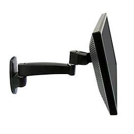 Monitorarm ergotron® 200 Series Wall Mounts, Wandmontage, für 1 Display bis 27″ & bis 11,3 kg, um 90° drehbar, um 360° neigbar, VESA, schwarz