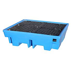 PE-Auffangwanne Bauer Typ WP, Kunstst., m. Gitterrost, div. Größen für Fässer u. IBC