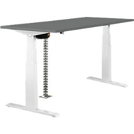 Schreibtisch NEVADA, elektrisch höhenverstellbar, Breite 1600 oder 1800 mm