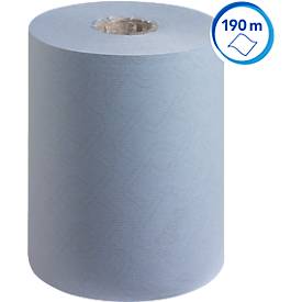 Scott® Rollenpapiertücher Essential Slimroll 6696, 1-lagig, 6 Rollen á 190 m, insgesamt 1140 m, blau 