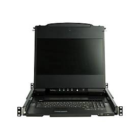 "StarTech.com Rack KVM Konsole HD 1080p - US Tastatur(QWERTY), Ein Port DVI/VGA KVM mit 17" LCD Monitor - 1HE LCD KVM Ko