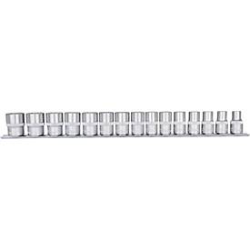 1/2' 12-kant-Stecknuss-Satz, 15-tlg, 10-24mm