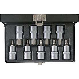 1/2' Bit-Stecknuss-Satz Innensechskant, kurz, 9-tlg