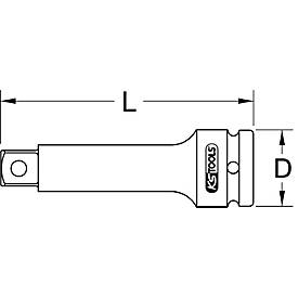 1/2' Kraft-Verlängerung, 125mm